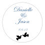 Doves Circle Wedding Labels